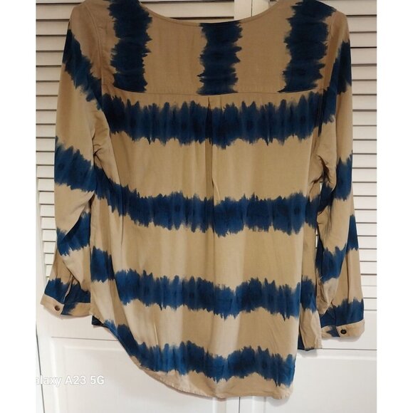 Lane Bryant Womens Size 18/20 Rayon Long Sleeve Tie-Dye Button Front Shirt Top B - Picture 2 of 6